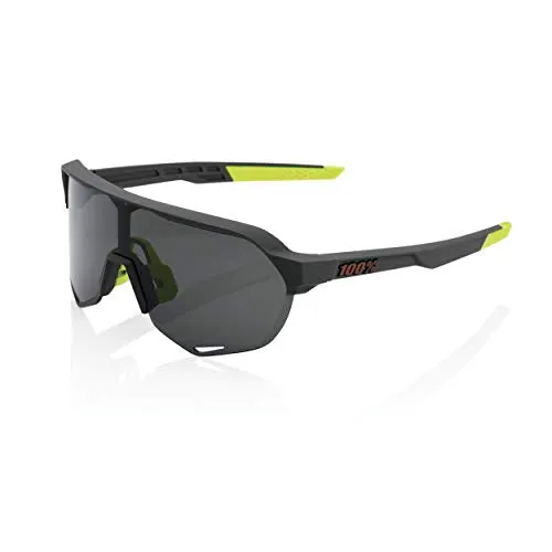 100% S2 Sport Sunglasses Soft TACT Cool Grey - Smoke Lens