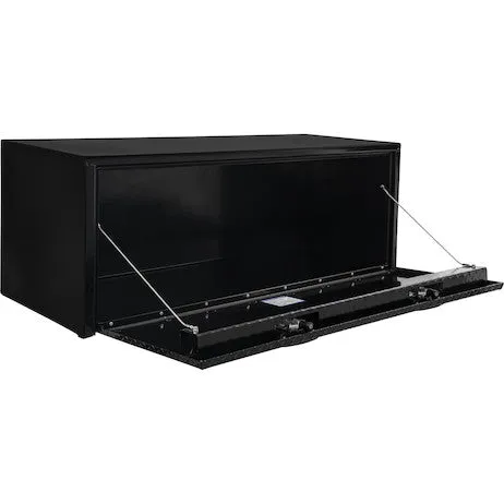 1702510 -GLOSS BLACK STEEL UNDERBODY TRUCK TOOL BOX WITH ALUMINUM DOOR