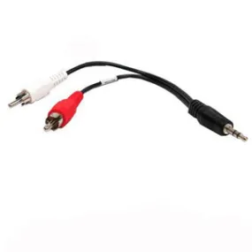 6 inch 3.5mm Stereo Plug to 2xRCA-M Cable