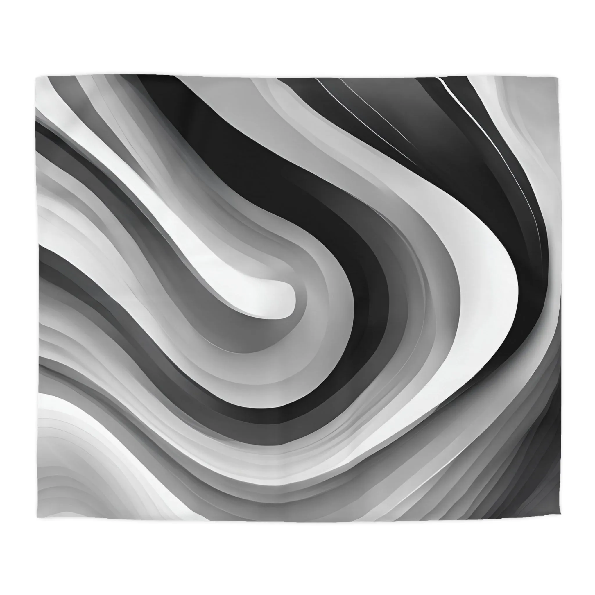 Abstract Duvet Cover | Black Grey White Ombre