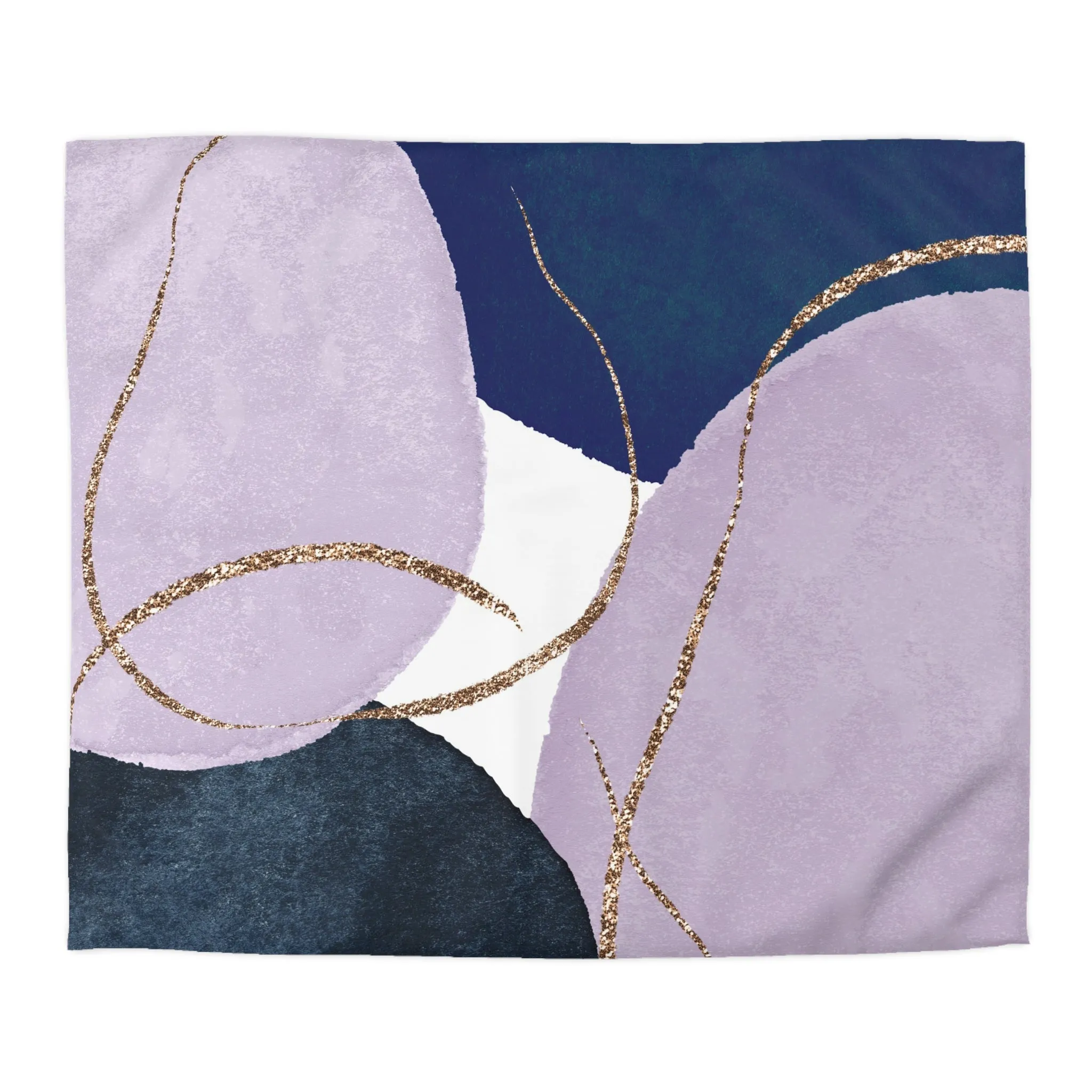 Abstract Duvet Cover | Lavender Purple, Blue