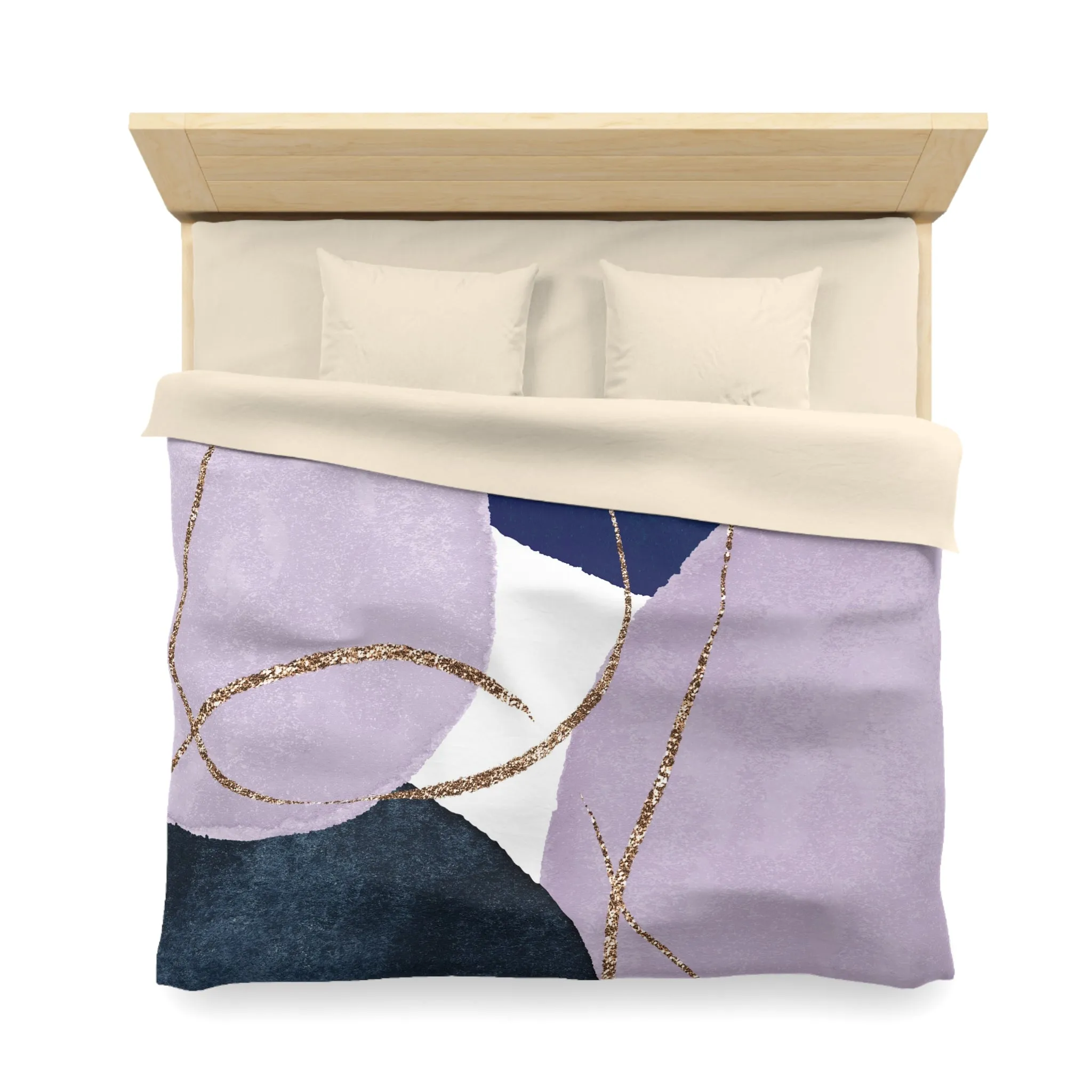 Abstract Duvet Cover | Lavender Purple, Blue