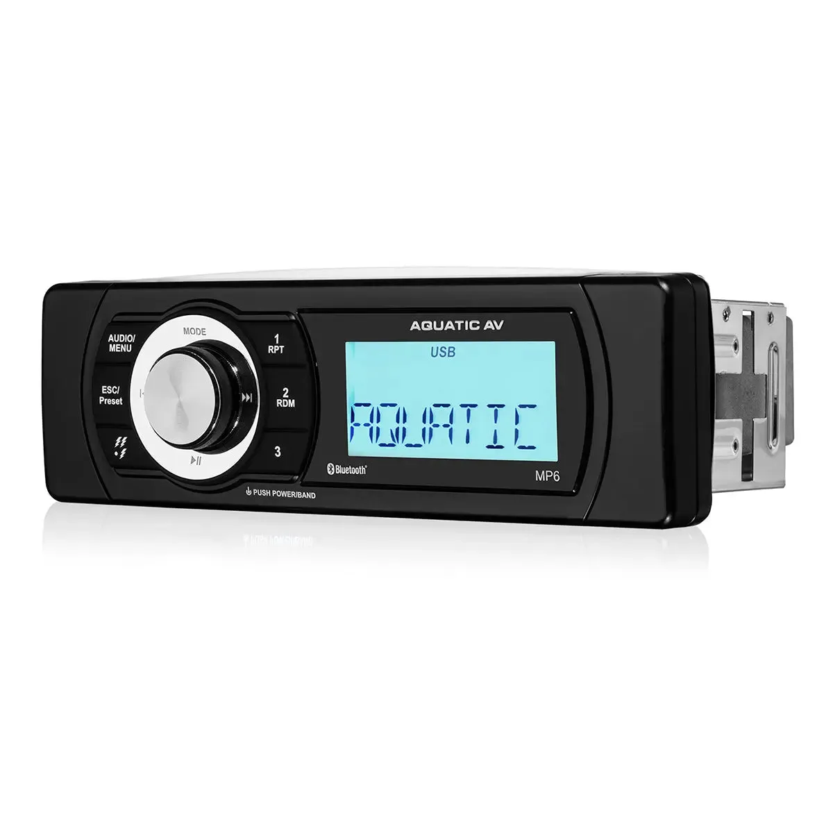 Aquatic Av MP6 Shallow Mount Waterproof Radio Bluetooth and USB Marine 288W Stereo