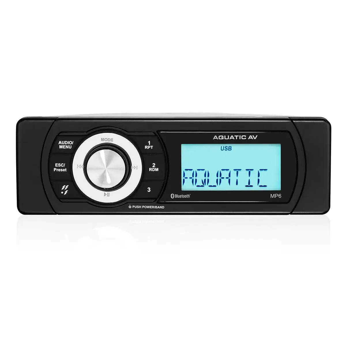 Aquatic Av MP6 Shallow Mount Waterproof Radio Bluetooth and USB Marine 288W Stereo