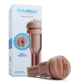 Autoblow AI Ultra Reusable Vagina Sleeve Brown