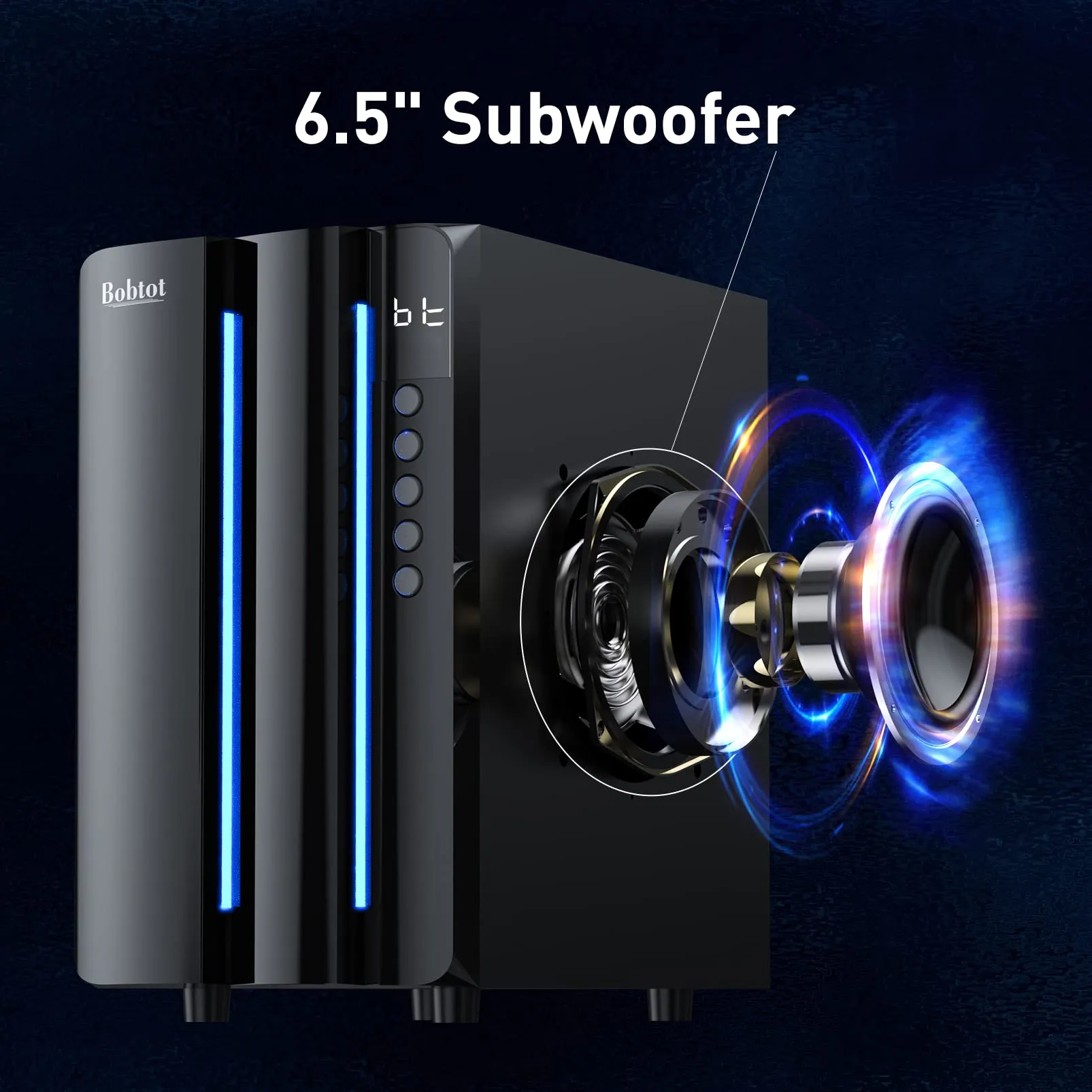 B701D Home Theater Systems Surround Sound Speakers - 800 Watts 6.5inch Subwoofer 5.1/2.1 Channel