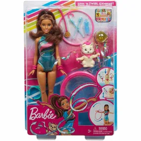 Barbie Dreamhouse Adventures Spin Twirl Gymnast Doll and Playset