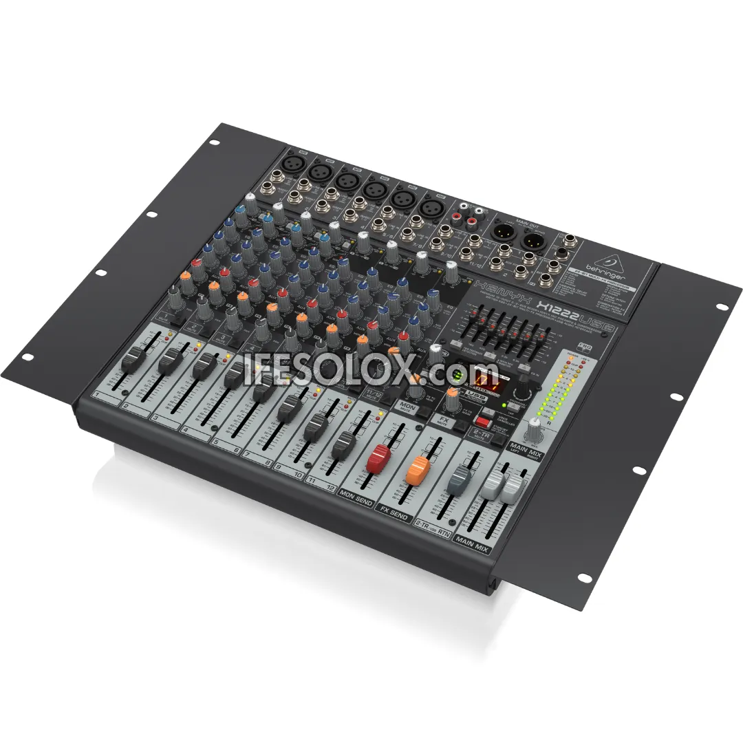 Behringer XENYX X1222USB 16-Input Mixer with XENYX Mic Preamps, Multi-FX Processors and USB Audio Interface - Brand New