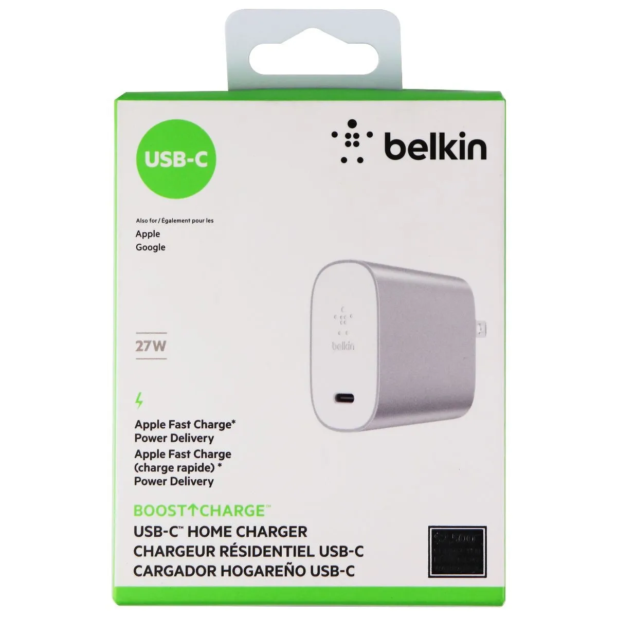 Belkin 27W USB-C Travel Wall Fast Charger For iPhone 11pro,Max,Xs,X,XR and More