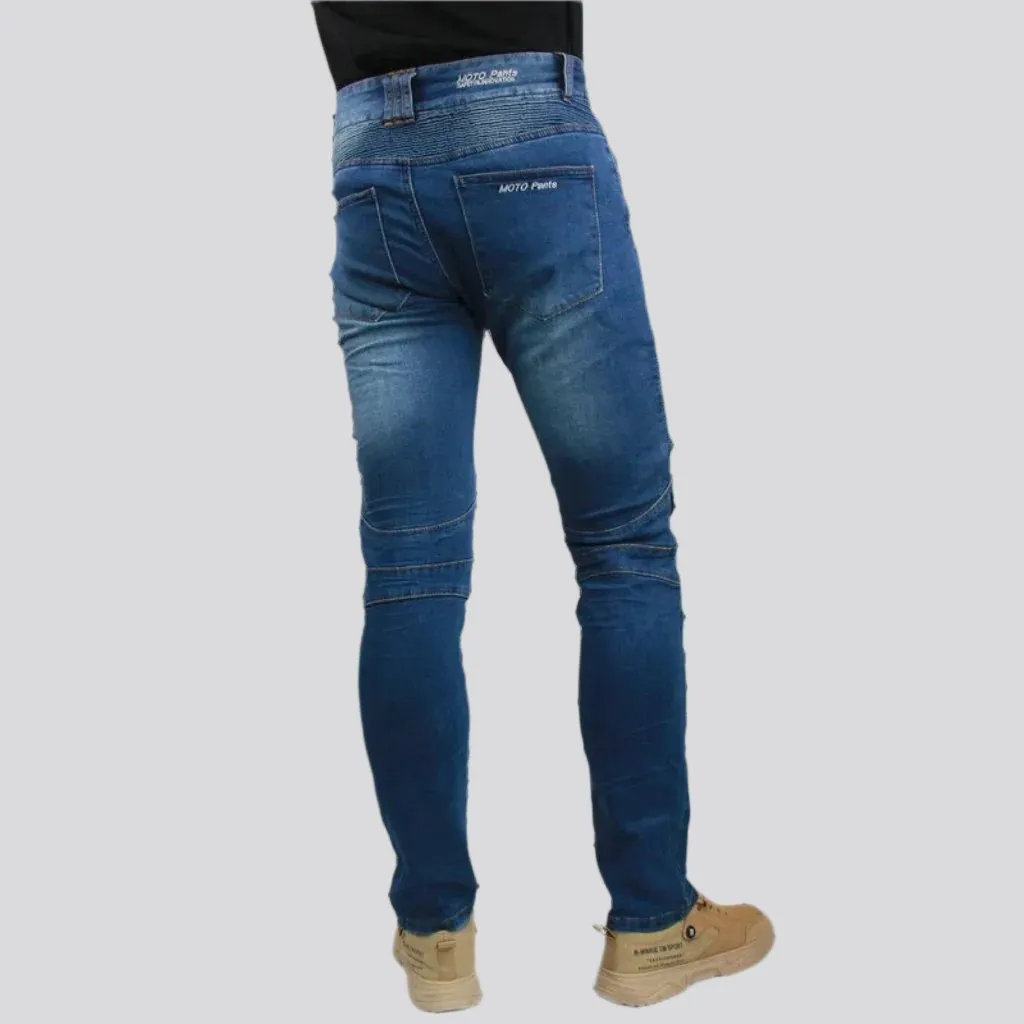 Biker men mid-waist jeans