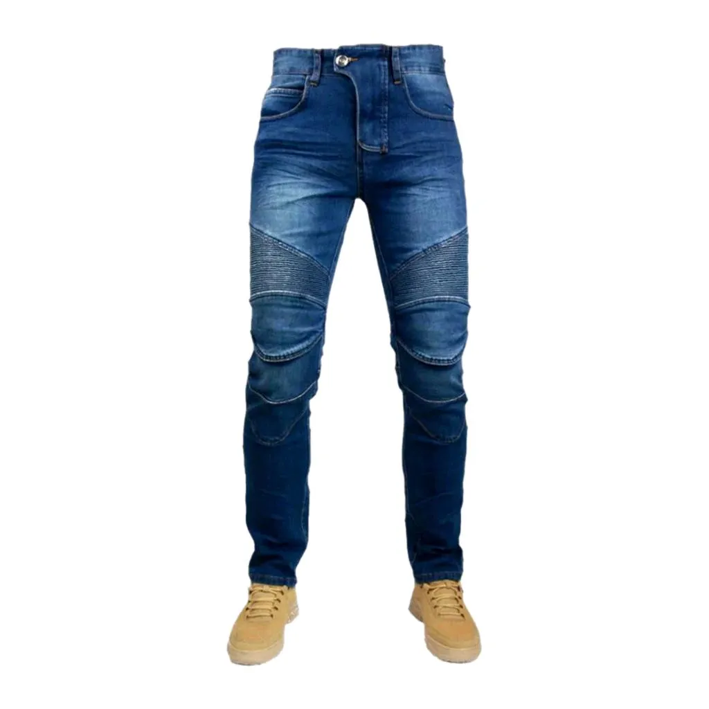 Biker men mid-waist jeans