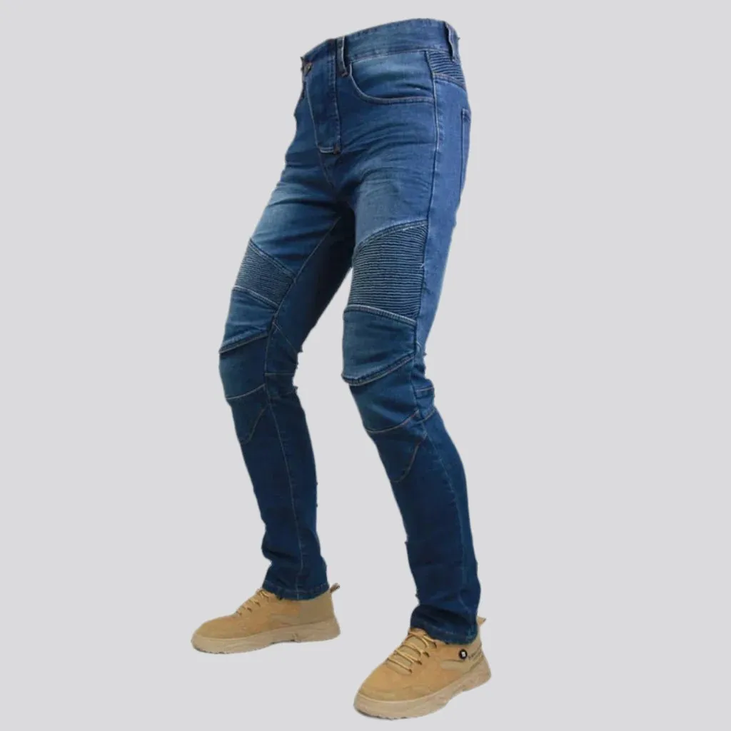 Biker men mid-waist jeans