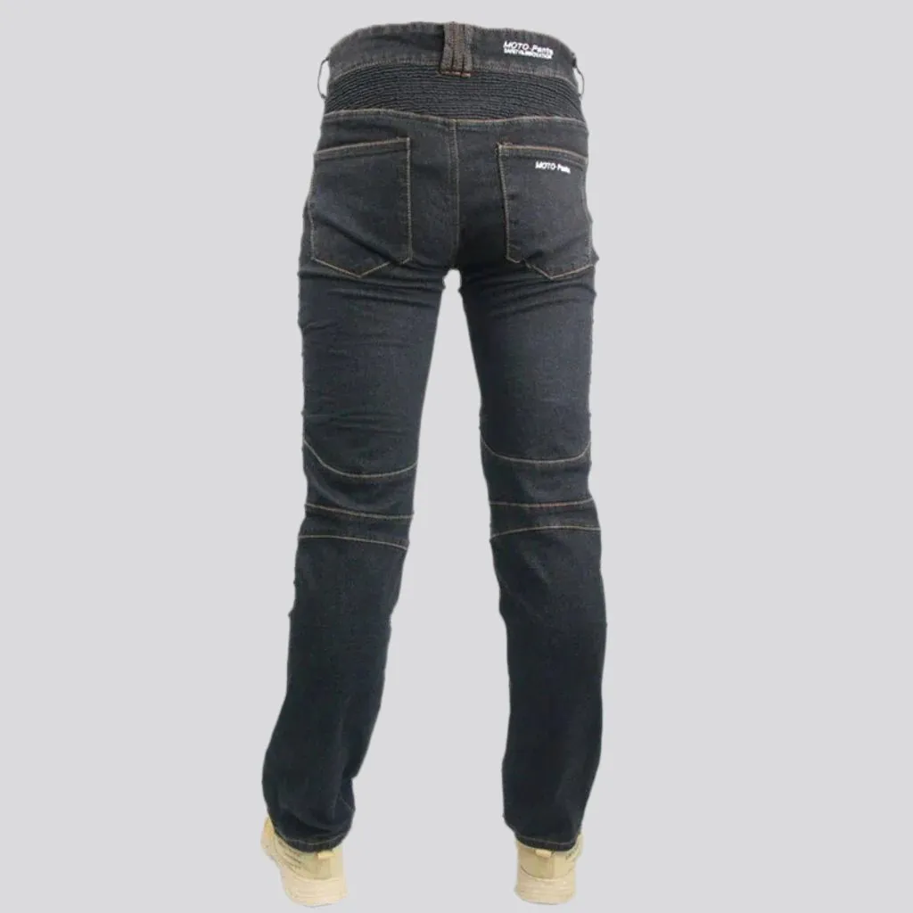 Biker men mid-waist jeans