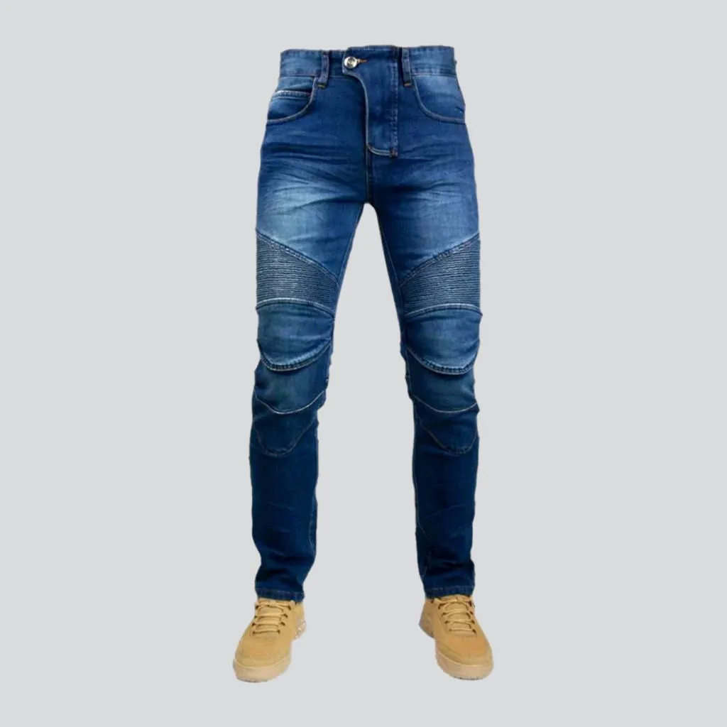 Biker men mid-waist jeans