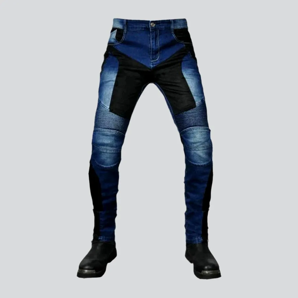 Biker slim jeans for men