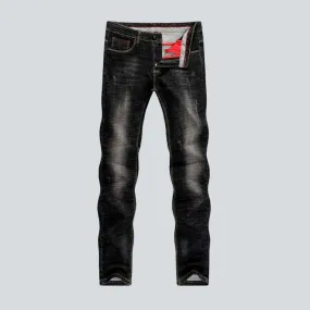 Black sanded jeans for men