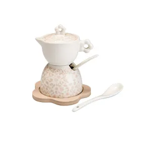 BRANDANI Campo ai Fiori Zuccherina Caffettiera 12,5cm Porcellana Bamboo