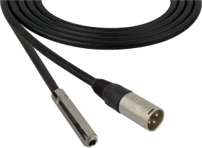 Canare Star-Quad Microphone Cable XLR Male to 1/4" TRS Female 3FT (Multiple Colors)