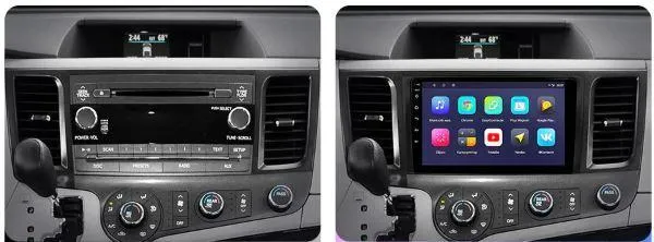 Car Dealz 9" Android 10.0 Toyota Sienna 3 XL30 2010-2014 In Dash Plus OEM Fascia