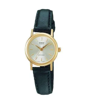 Casio LTP-1095Q-7AD Black Leather Strap Watch for Women