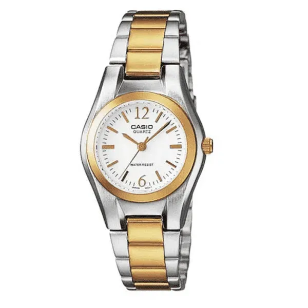 Casio LTP-1253SG-7A Two Tone Stainless Steel Watch for Women