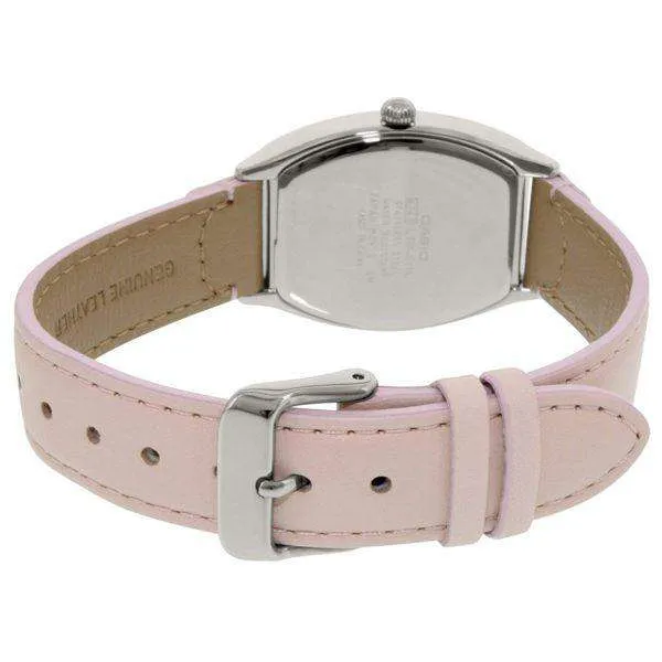 Casio LTP-E114L-4A2DF Light Pink Leather Strap Watch for Women