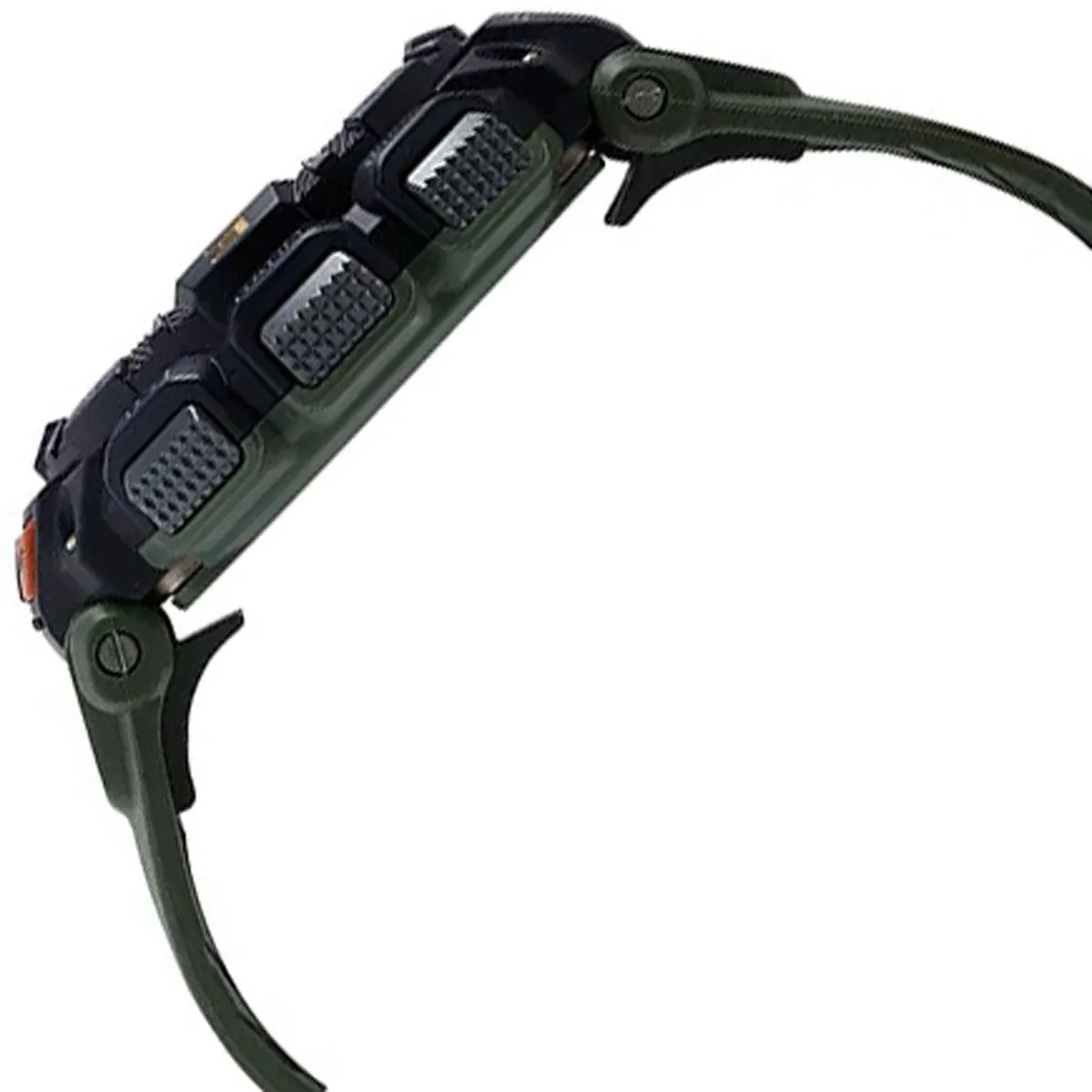 Casio Men's Quartz Watch - Protrek Alarm Digital Dial Green Resin Strap | PRG240-3