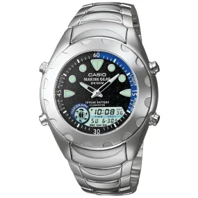 Casio Men's Watch - Black Analog-Digital Dial Stainless Steel Bracelet | MRP-701D-1A