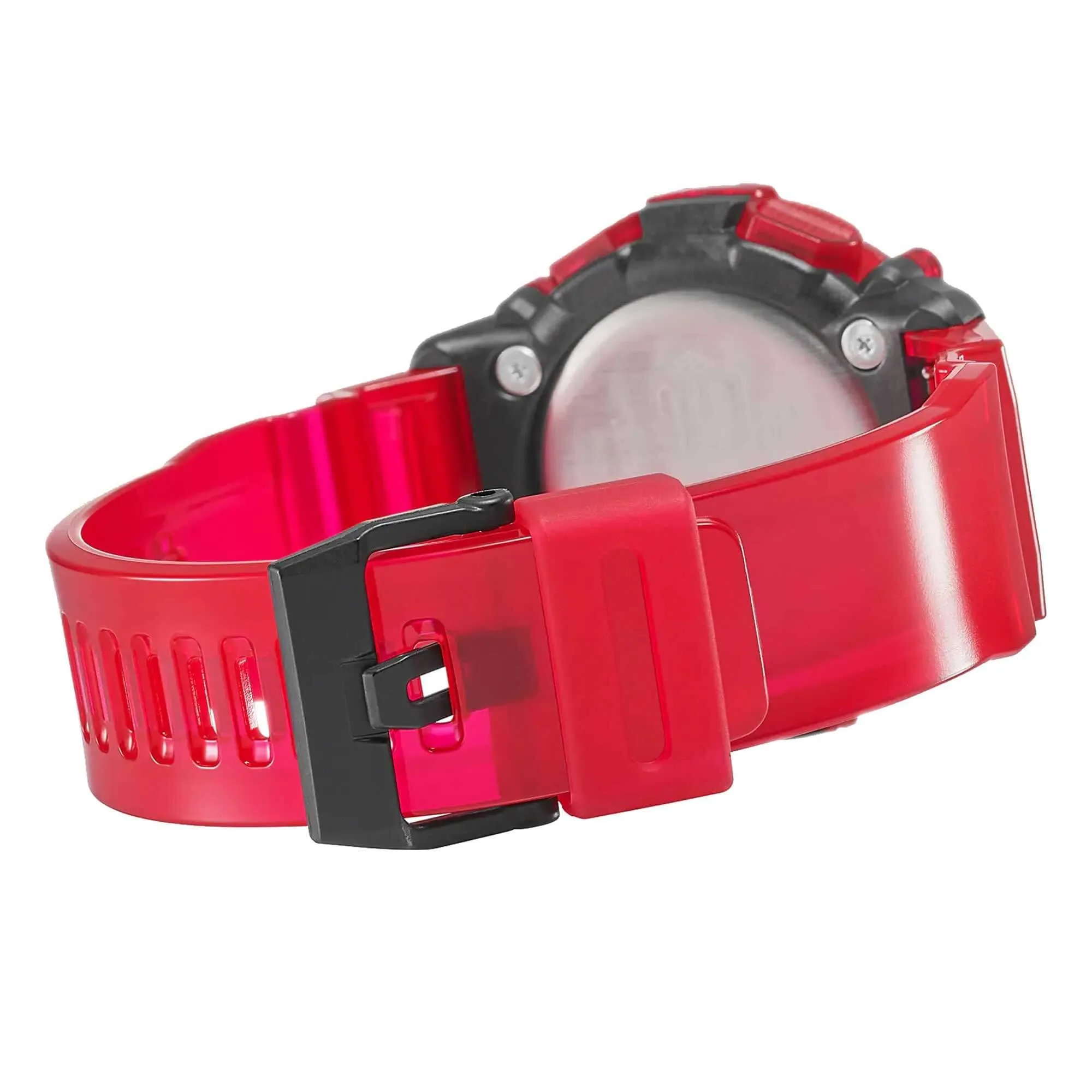 Casio Men's Watch - Sound Wave World Timer Analog Digital Red Strap | GA2200SKL-4A