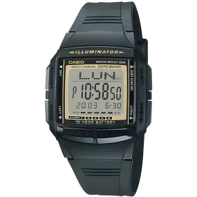 Casio Unisex Watch - Quartz Dual Time Digital Grey Dial Black Resin Strap | DB36-9A