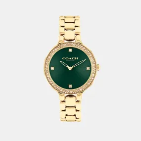 Chelsea Women Quartz Green Dial Analog Stainless Steel Watch 14504251