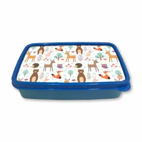 Childrens Plastic Lunch Box for Snacks Boys School Containers - Animals