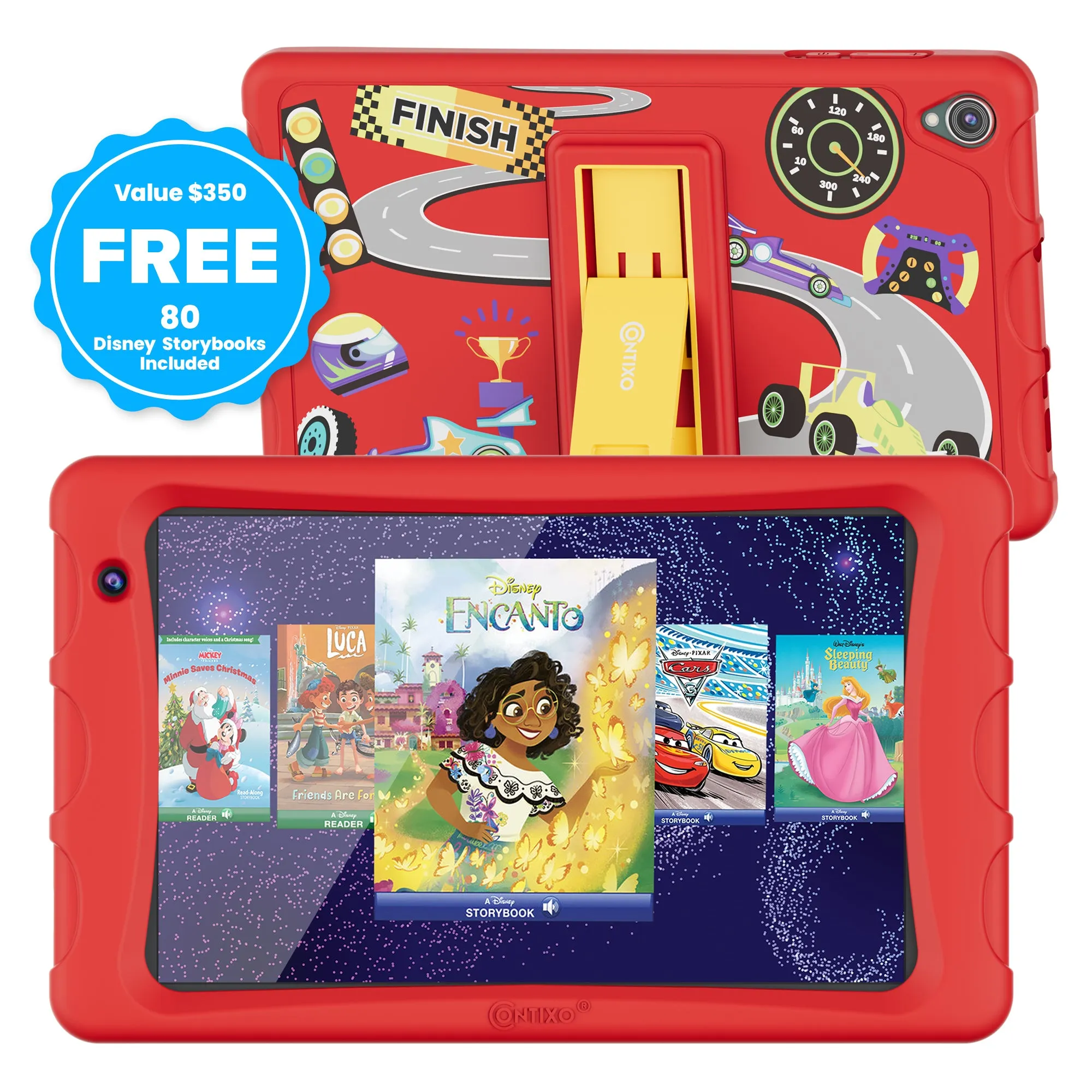 Contixo K80 8-Inch Kids Tablet Featuring 80 Disney eBooks - 2GB   64GB