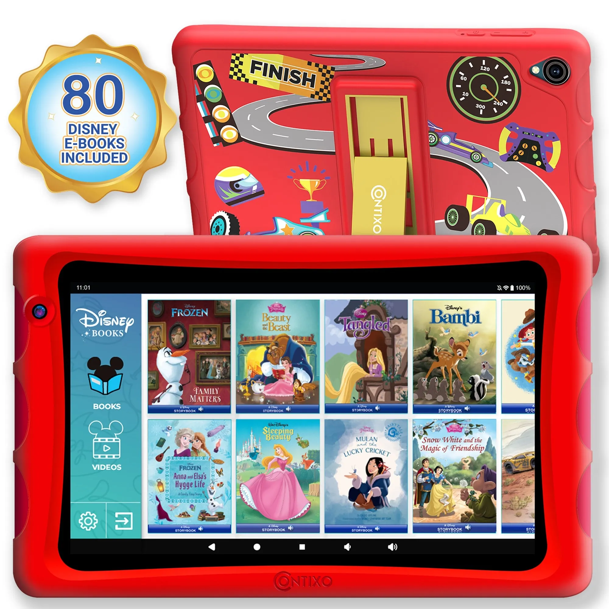 Contixo K80 8-Inch Kids Tablet Featuring 80 Disney eBooks - 2GB   64GB