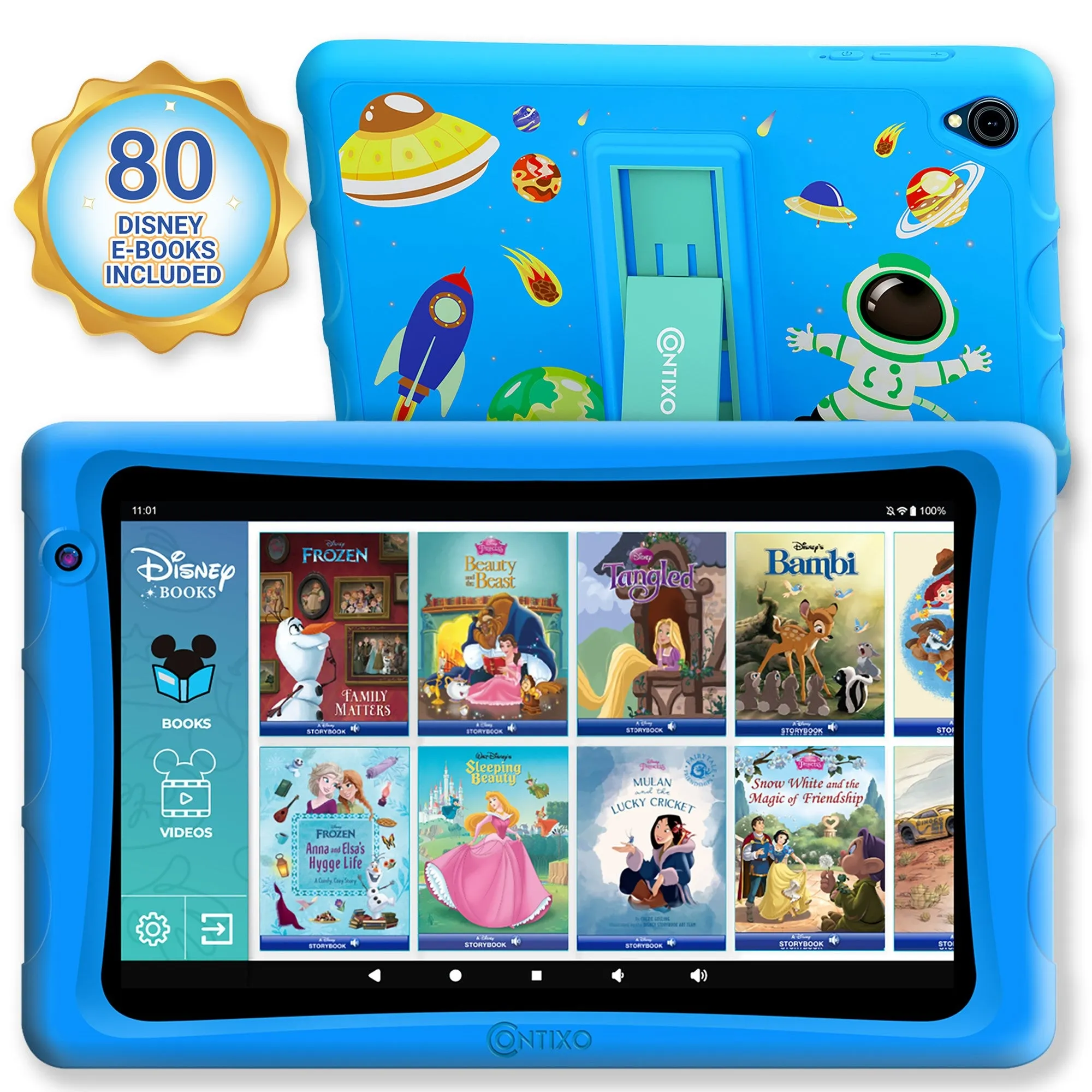 Contixo K80 8-Inch Kids Tablet Featuring 80 Disney eBooks - 2GB   64GB