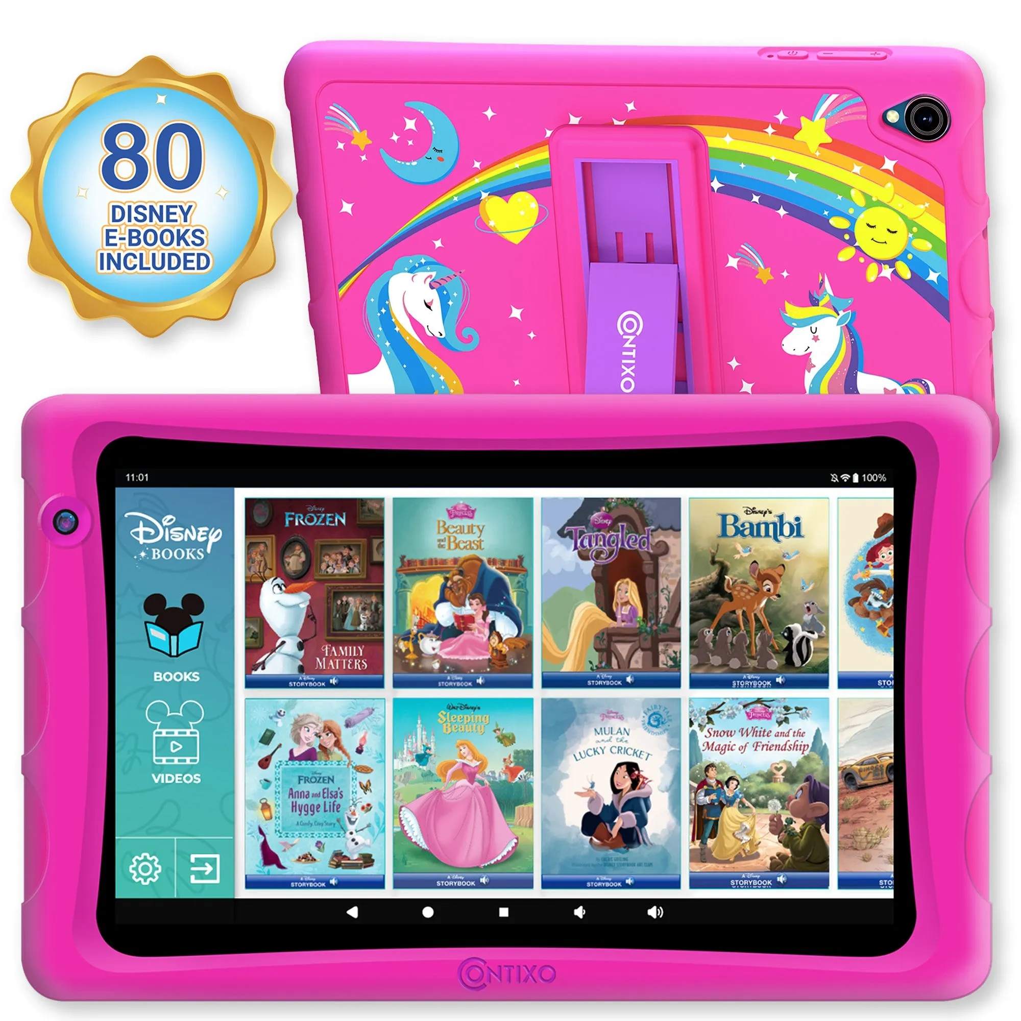 Contixo K80 8-Inch Kids Tablet Featuring 80 Disney eBooks - 2GB   64GB