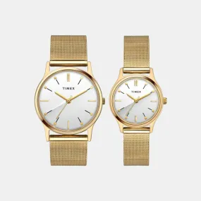 Couple Silver Couple Analog Stainless Steel Watch TW00PR276