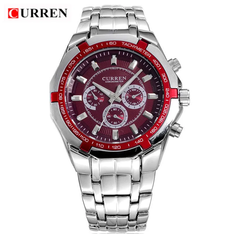 CURREN Brand Men Sports Watches Men Military Wrist Watches Casual Full Steel Men Watch Waterproof