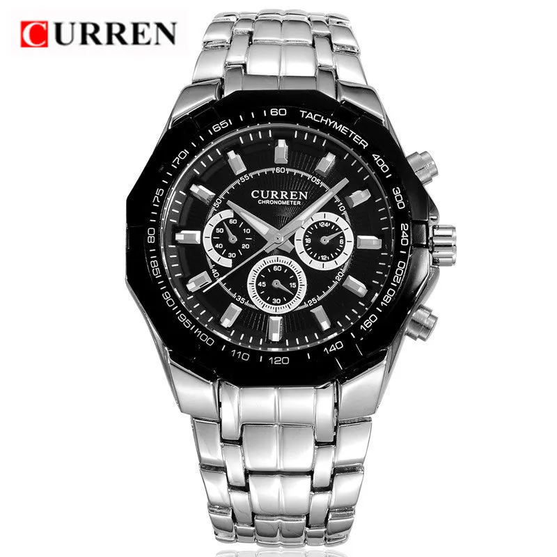 CURREN Brand Men Sports Watches Men Military Wrist Watches Casual Full Steel Men Watch Waterproof