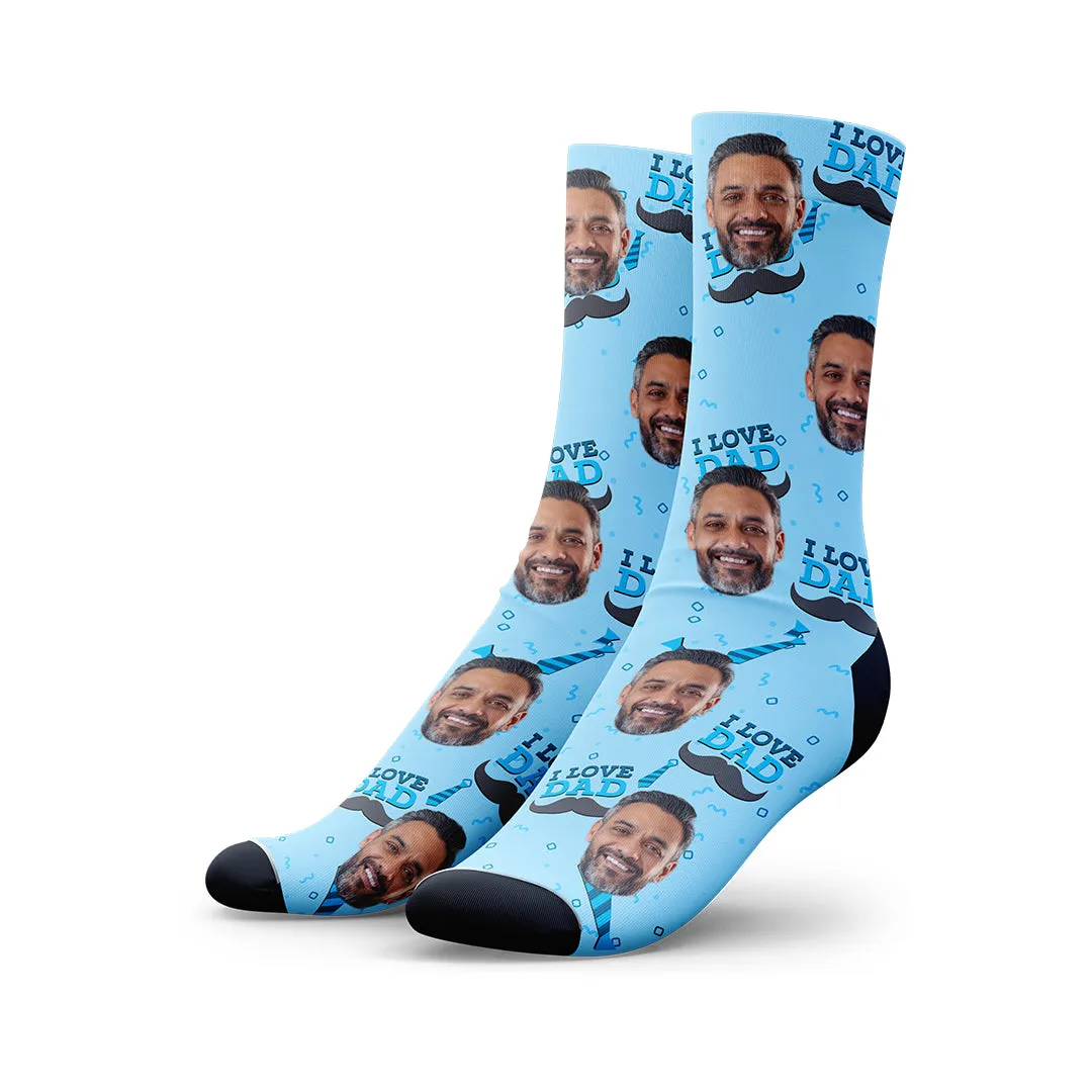 Custom I Love Dad Socks