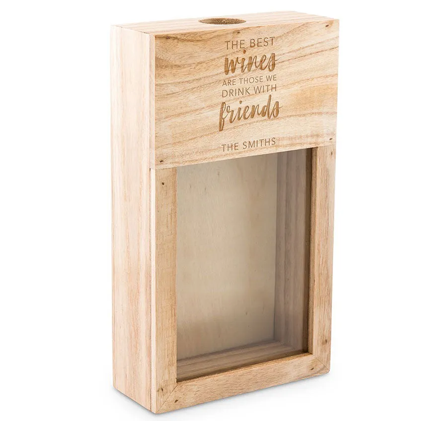 Custom Wooden Wine Cork Wish Box - The Best Wines