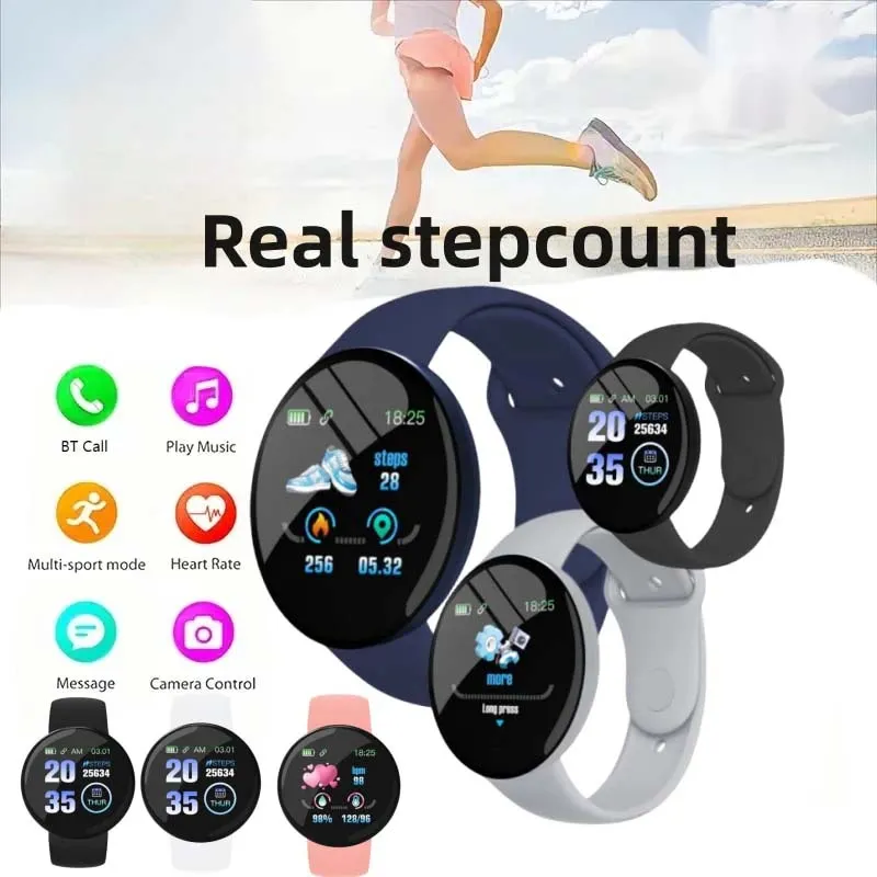 D18 Smart Watch: Bluetooth, Music, Fitness, Sleep Monitor - Men & Women