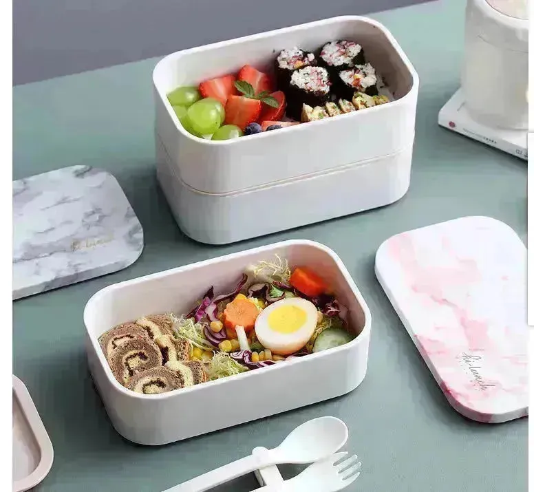 Double Layer Bento Box Japanese lunch Box for Kids Preschool Kindergarten Lunch Box