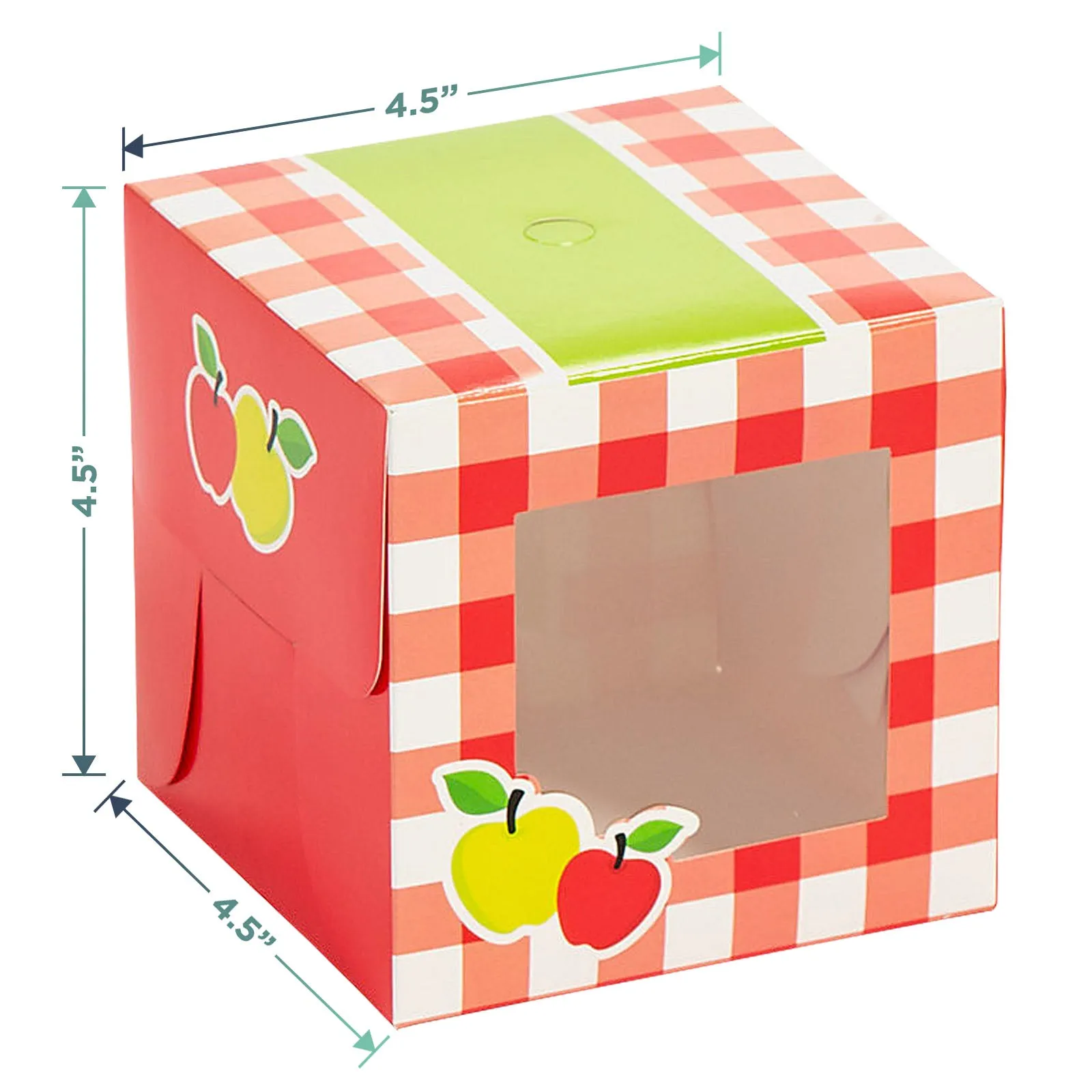 Fall Party Red Checkered Caramel Apple Boxes and Apple Shaped Lunch Napkins (Serves 16)