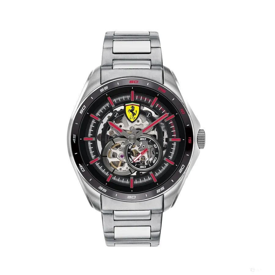 Ferrari Watch, Speedracer Automatic Multilevel SS Mens, 44 mm, Silver, 2020