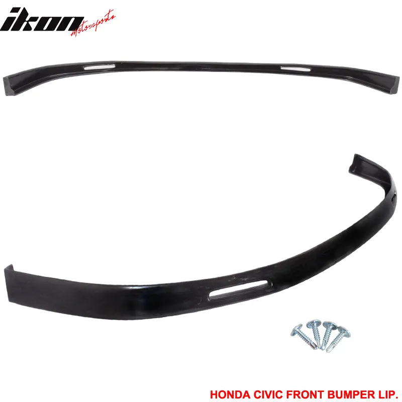 Fits Civic EK 99-00 3Dr BYS Sport Front   Rear Bumper Lip Spoiler PU