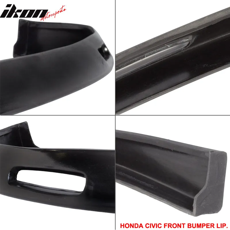 Fits Civic EK 99-00 3Dr BYS Sport Front   Rear Bumper Lip Spoiler PU