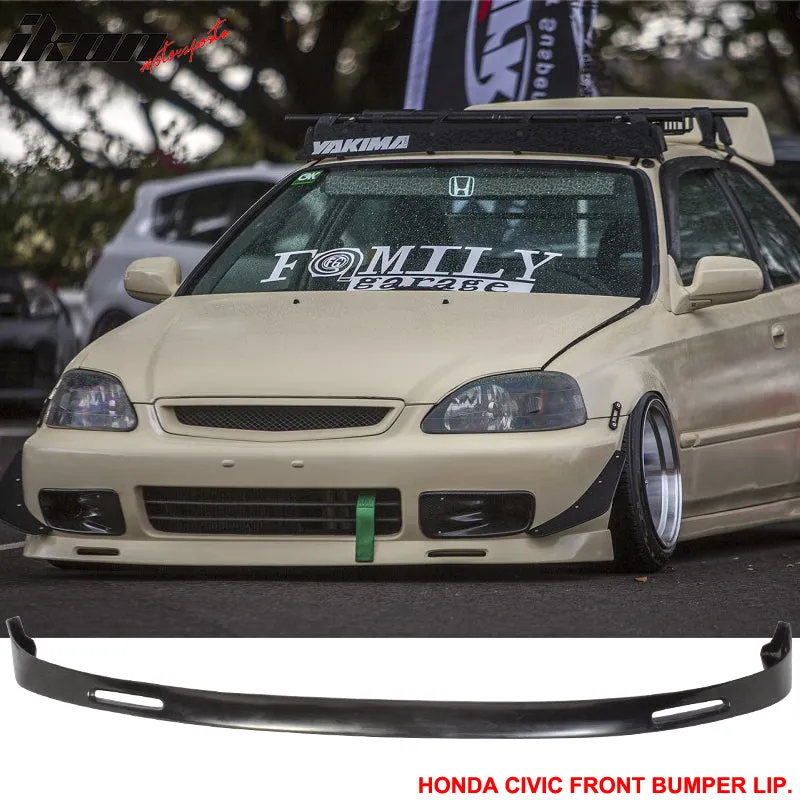 Fits Civic EK 99-00 3Dr BYS Sport Front   Rear Bumper Lip Spoiler PU