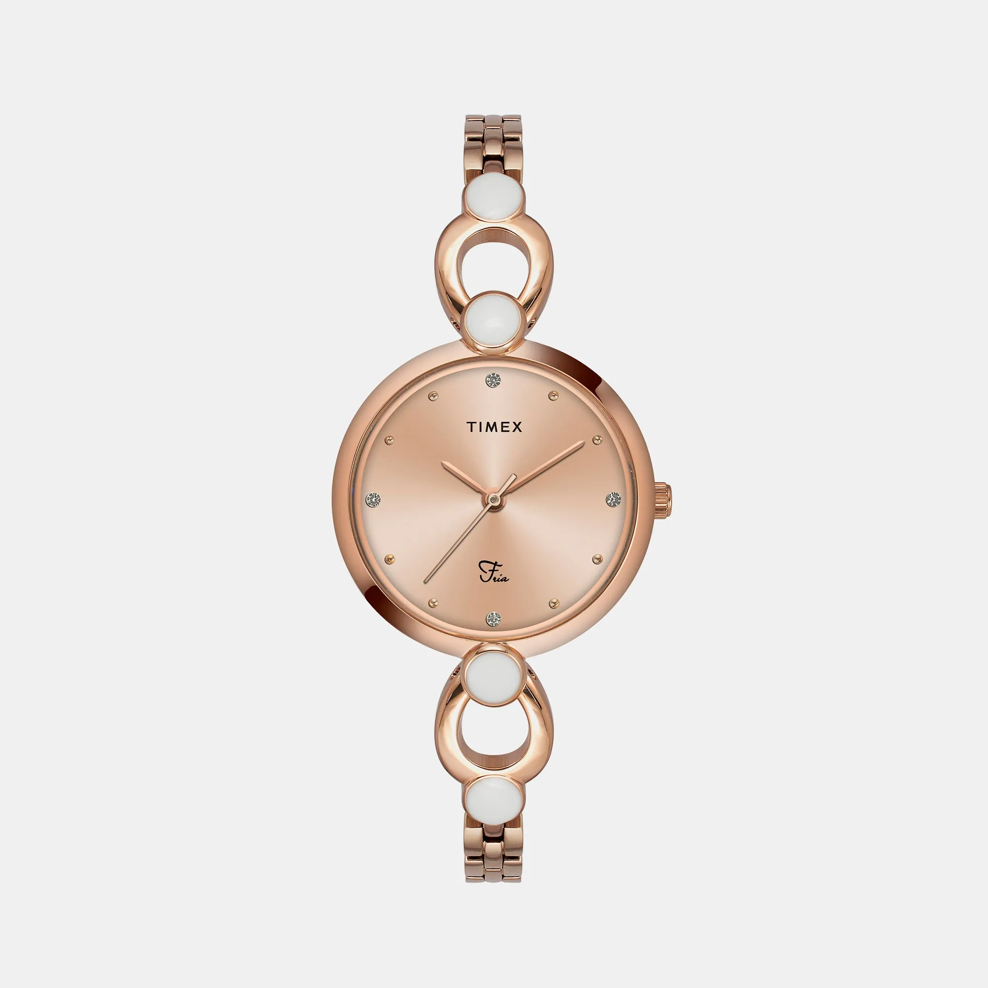 Fria Women's Rose Gold Analog Brass Watch TWEL18103