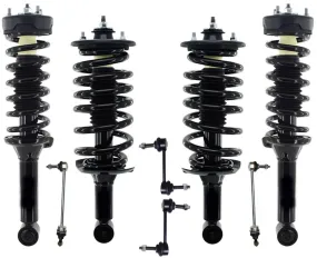 Front & Rear Complete Struts W/ Coil Spring & Links For Land Rover LR4 2010-16